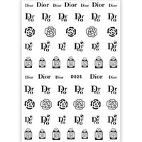 ATL- Dior (Black) Nail Art Stickers 22-2