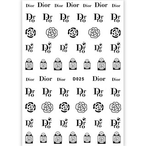 ATL- Dior (Black) Nail Art Stickers 22-2