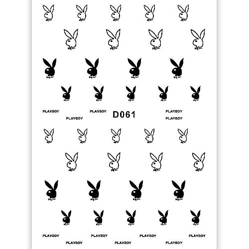 ATL- Playboy (Black) Nail Art Stickers 3-17-2