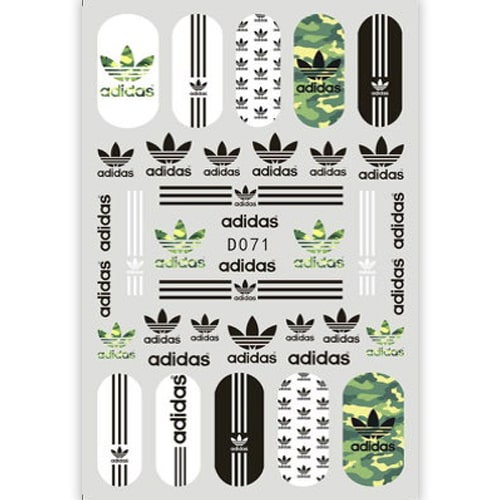 ATL- Adidas (Camo) Nail Art Stickers 3-17-3