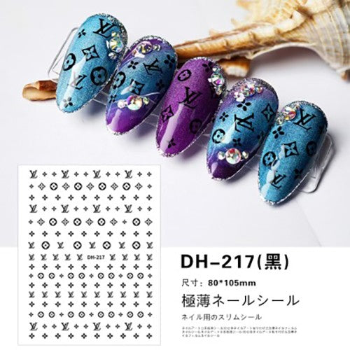 ATL- Nail Art Stickers (DH-217-LV) Black 3-79-2