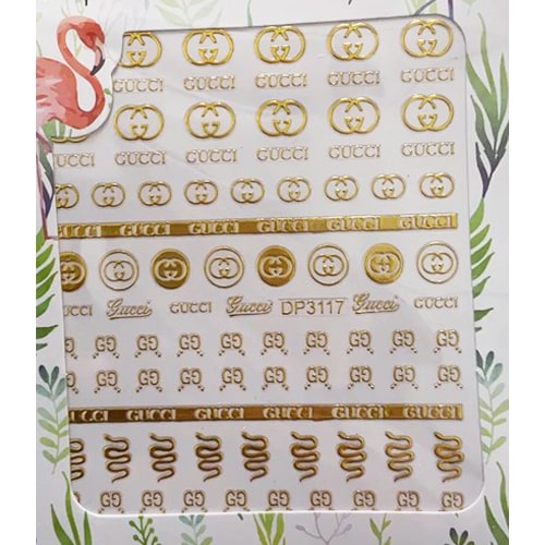 ATL- Gucci (Gold) Nail Art Stickers3-16-1