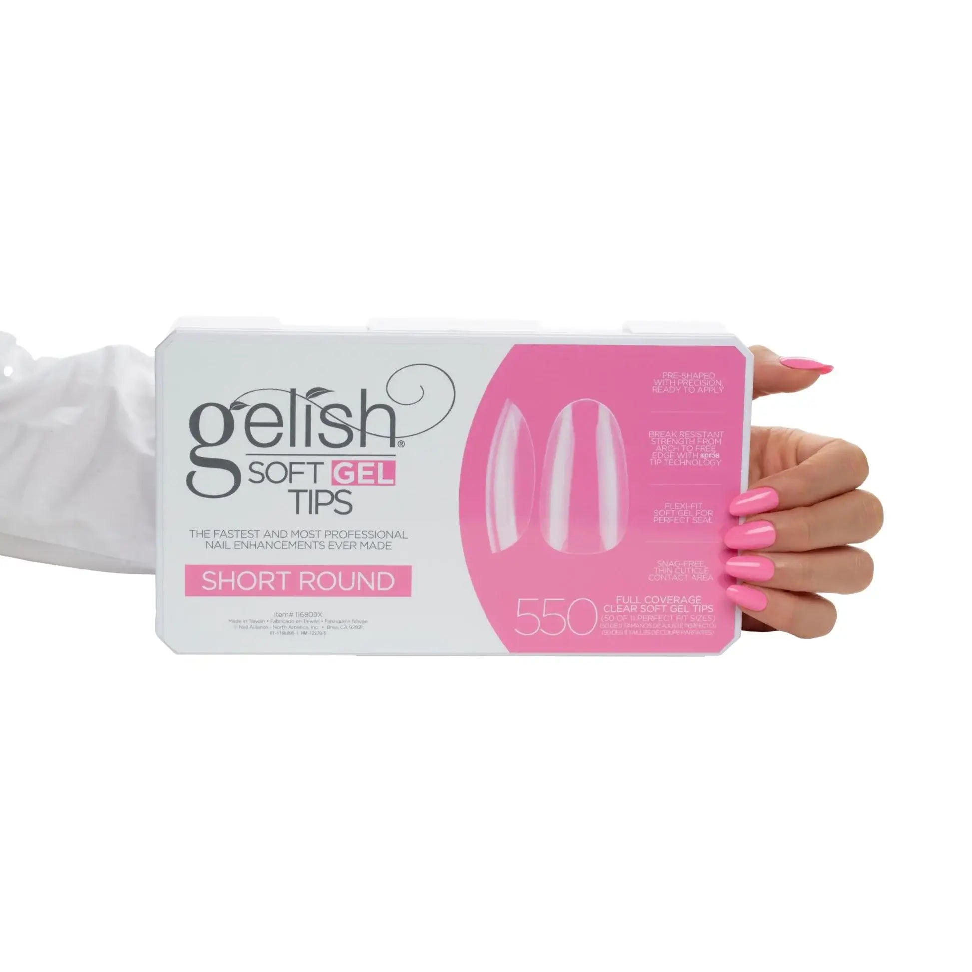 ATL- Gelish Soft Gel Tips - Short Round
