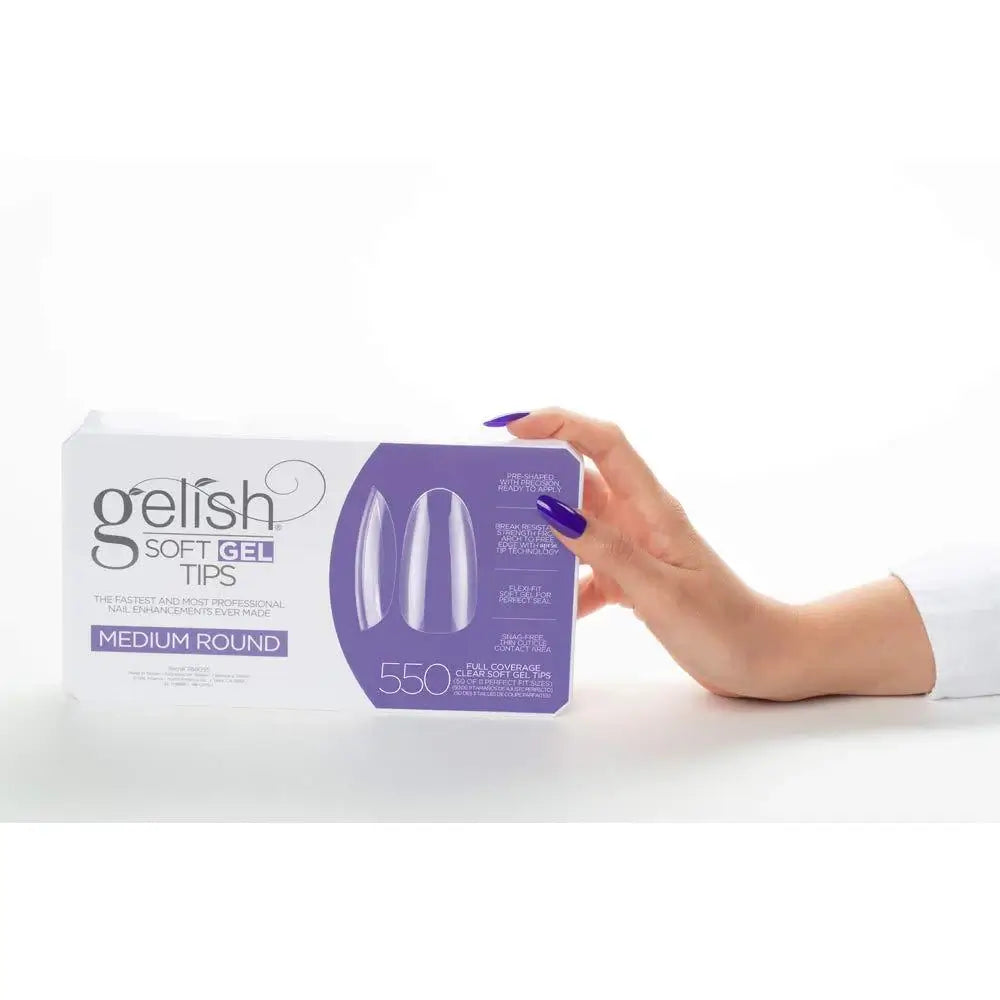 ATL- Gelish Soft Gel Tips - Medium Round