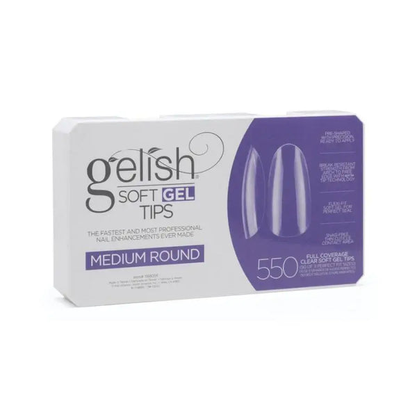 ATL- Gelish Soft Gel Tips - Medium Round