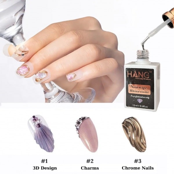 ATL- Non-Wipe Rhinestone Gel Glue (pointed brush)