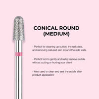 ATL- Conical Round Diamond Drill Bit (Medium) | Kiara Sky
