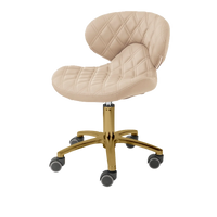 Whale Spa- Lexi Pro - Double Diamond Gold Edition Technician Stool 1009L