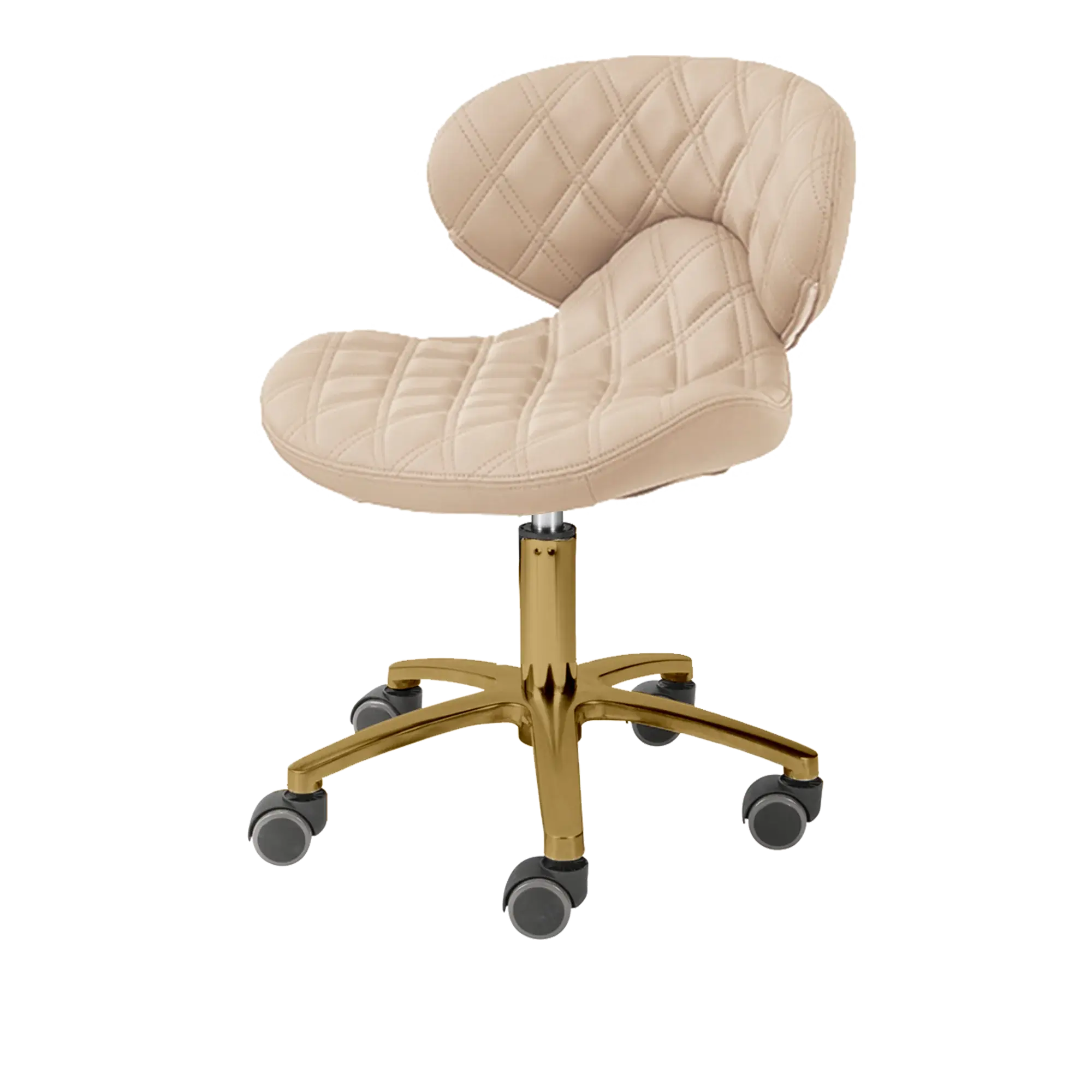 Whale Spa- Lexi Pro - Double Diamond Gold Edition Technician Stool 1009L