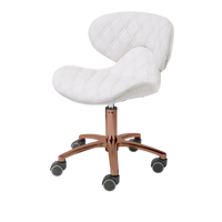 Whale Spa- Lexi Pro - Double Diamond Gold Edition Technician Stool 1009L