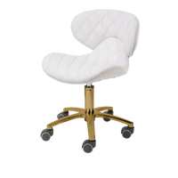 Whale Spa- Lexi Pro - Double Diamond Gold Edition Technician Stool 1009L
