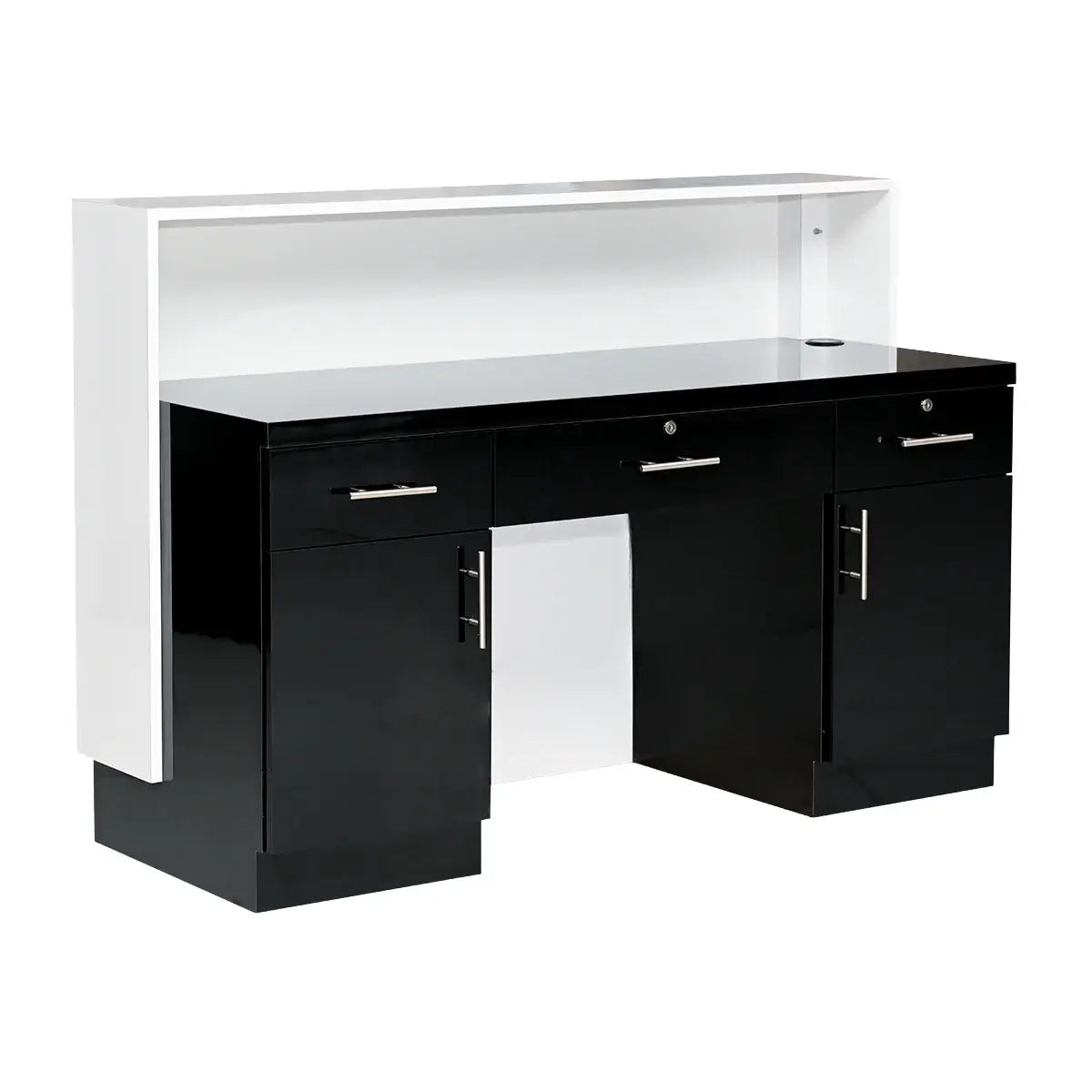 Whale Spa- Lux BW2 Stripes Reception Desk