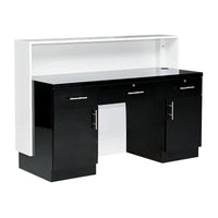 Whale Spa- Lux BW2 Stripes Reception Desk