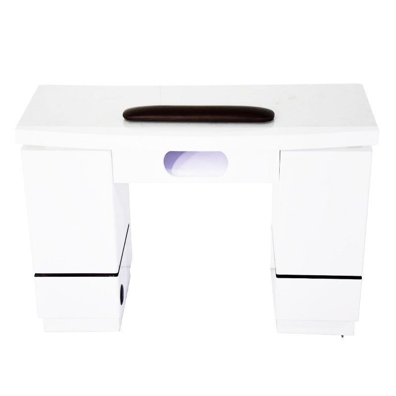 ARMANI NAIL TABLE WITH LED HOLE - WHITE