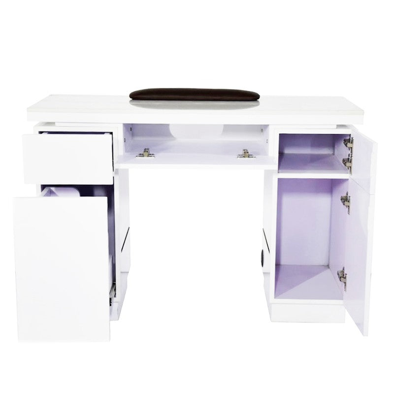 ARMANI NAIL TABLE WITH LED HOLE - WHITE