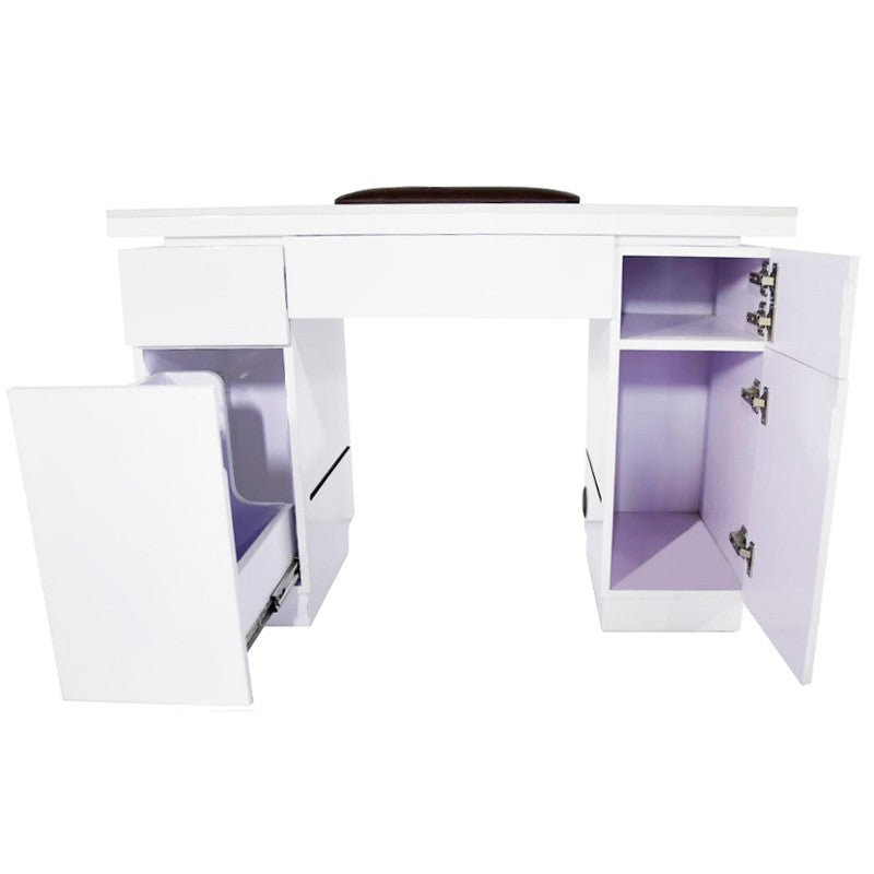 ARMANI NAIL TABLE WITH LED HOLE - WHITE