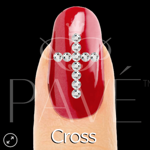 ATL- (Cross) Crystal Stamping Template_ Pave