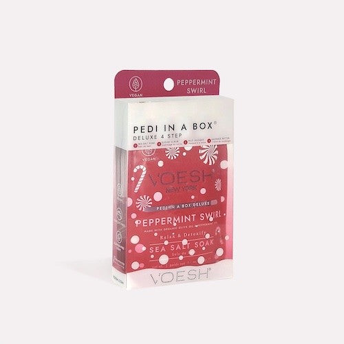 ATL- PEPPERMINT SWIRL  - Voesh Pedi in a Box - Deluxe 4 Step