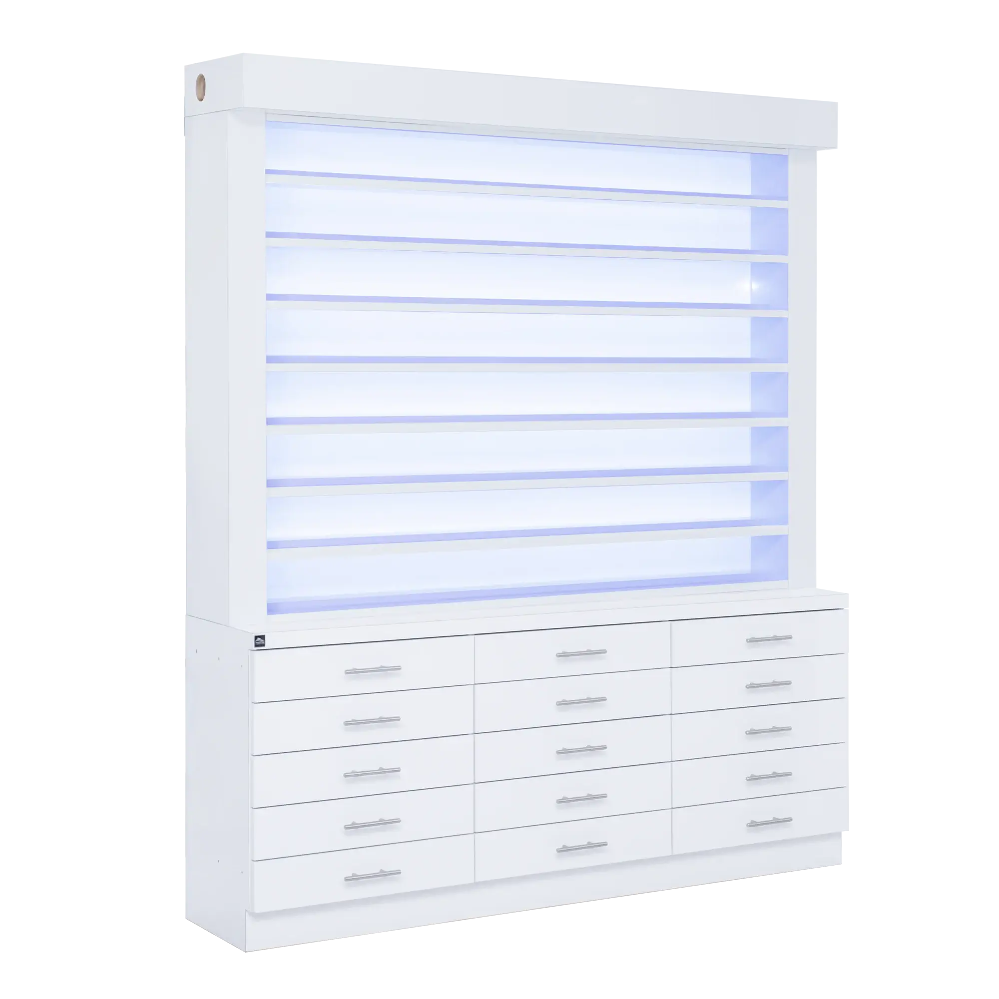 Whale Spa- Single Sided Double-Tier Polish Display/Cabinet