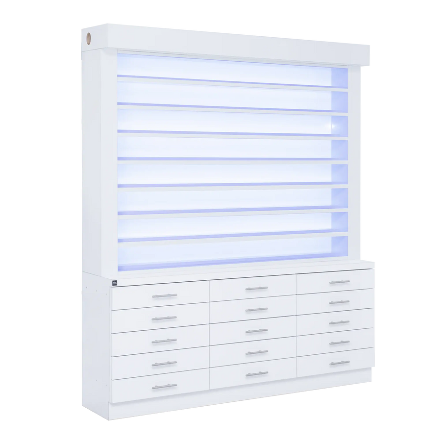 Whale Spa- Single Sided Double-Tier Polish Display/Cabinet