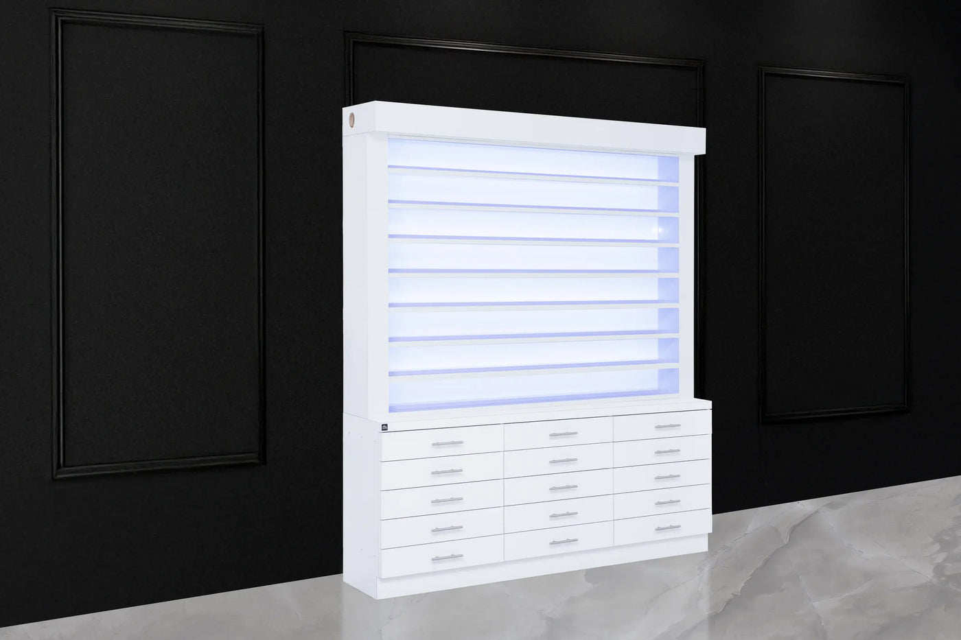 Whale Spa- Single Sided Double-Tier Polish Display/Cabinet