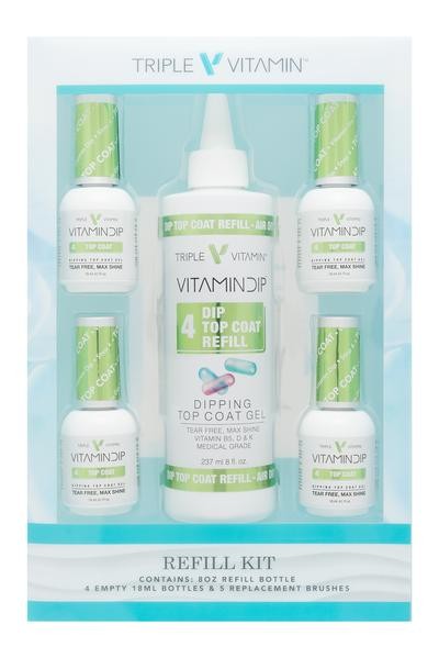 ATL- Step 4: Top Coat Refill Kit | Vitamin Dip Liquid