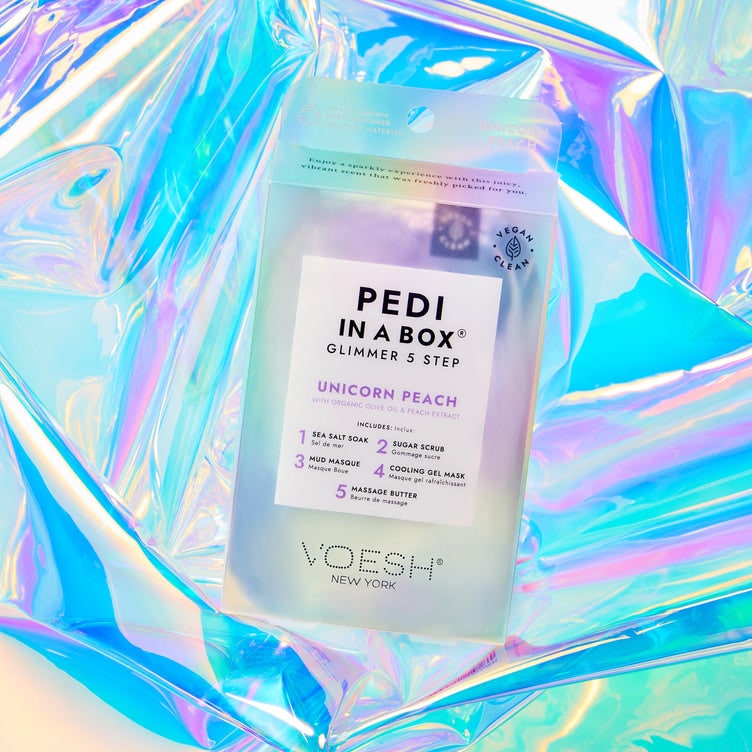 ATL- UNICORN PEACH  - Voesh Pedi in a Box - Deluxe 5 Step