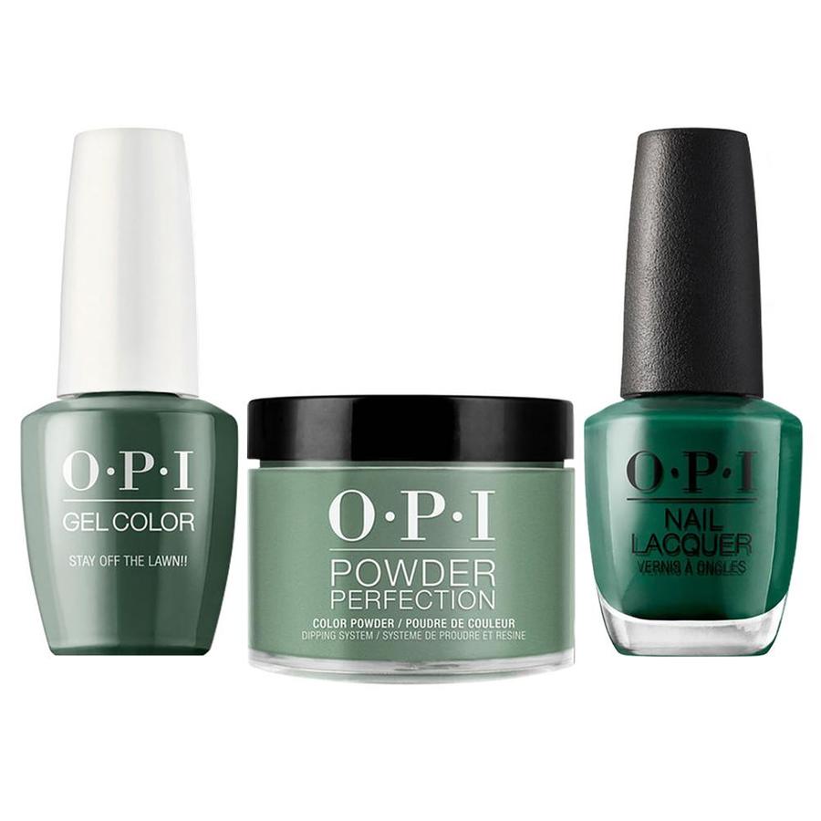 ATL- Stay Off the Lawn!! #W54 | OPI Trio: Gel, Polish, Dip