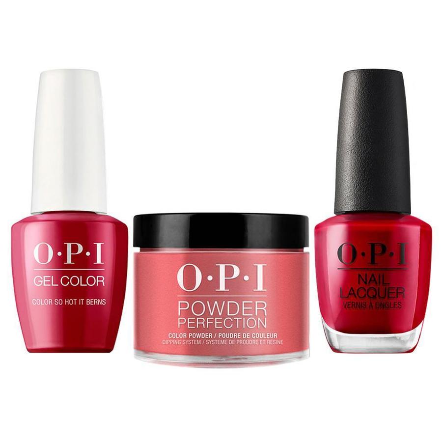 ATL- Color So Hot It Berns #Z13 | OPI Trio: Gel, Polish, Dip