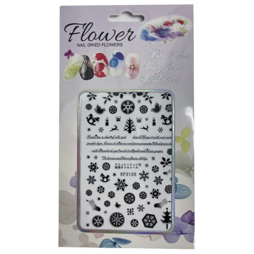 ATL- Black Christmas Nail Art Stickers