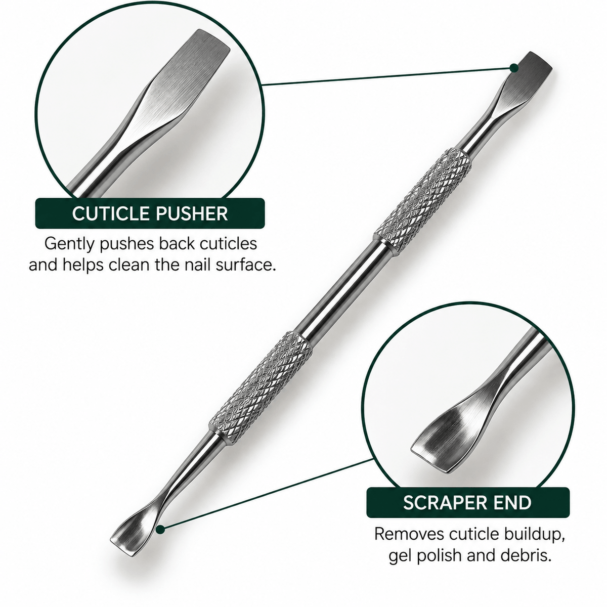 ATL- Cuticle Pusher & Scraper