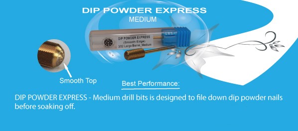 ATL- Medium Dip Powder Express (Smooth Top) Titanium Drill Bit | TODAY'S PRODUCT