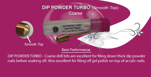 ATL- Coarse Dip Powder Turbo (Smooth Top) Titanium Drill Bit | TODAY'S PRODUCT