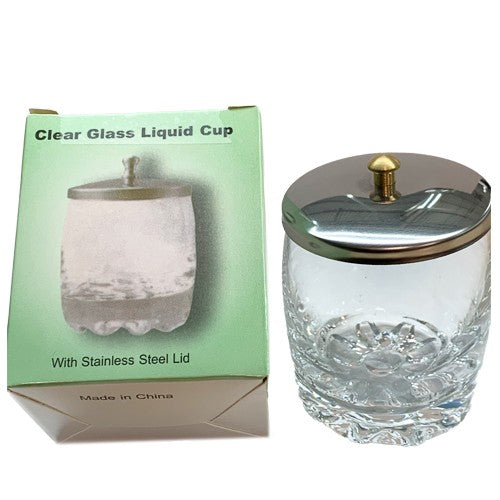ATL- Clear Glass Liquid Cup with Stainless Steel Jar