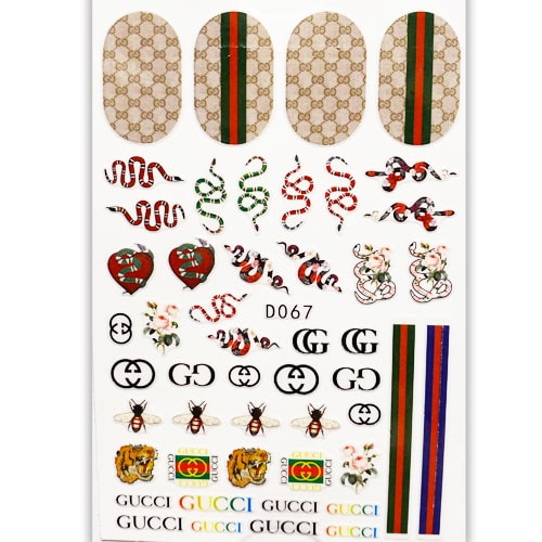 ATL- Gucci (D067) Nail Art Stickers 3-57-2