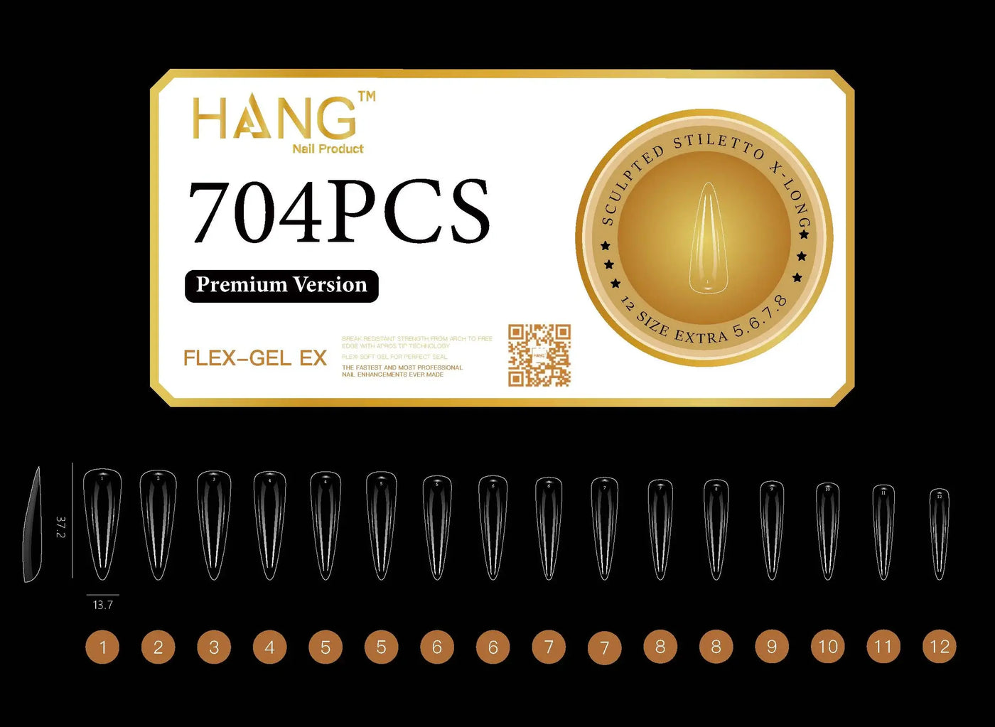 ATL- Stiletto X-Long Tip Refills (#0-11) | Hang