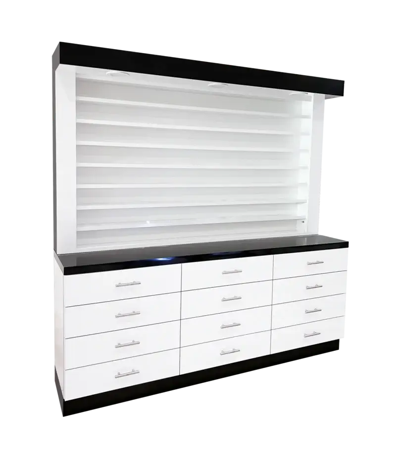Whale Spa- BW Single Sided Polish & Powder Display/Cabinet