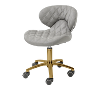 Whale Spa- Lexi Pro - Double Diamond Gold Edition Technician Stool 1009L