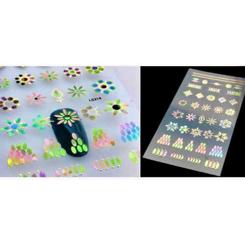 ATL- LG314 (Colorful) Nail Art Stickers