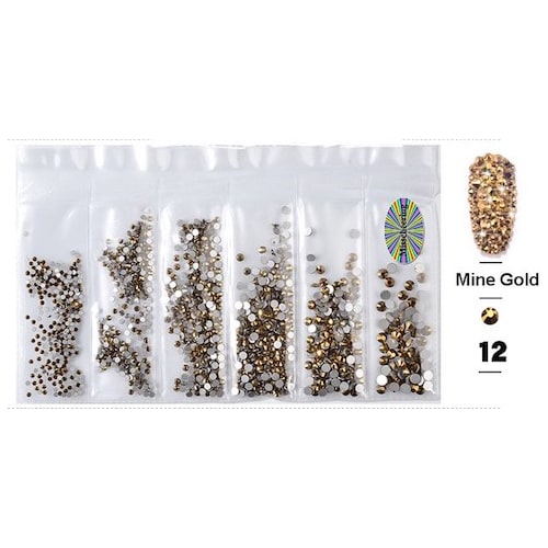 ATL- Mine Gold Rhinestone Pack (Size 3,5,7,9,11,13)