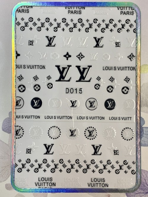 ATL- Louis Vuitton (Black & White) Nail Art Stickers | #3-69-1