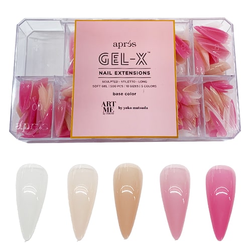 ATL- Base Color Natural Long Stiletto Box of Tips | APRES