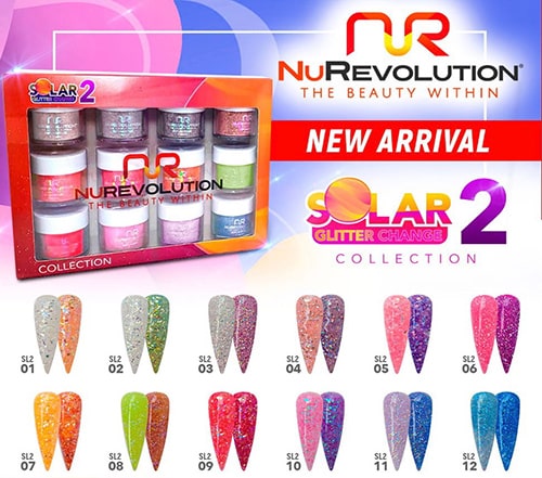 ATL- Solar Glitter Collection #2 | NuRevolution Dip Powder