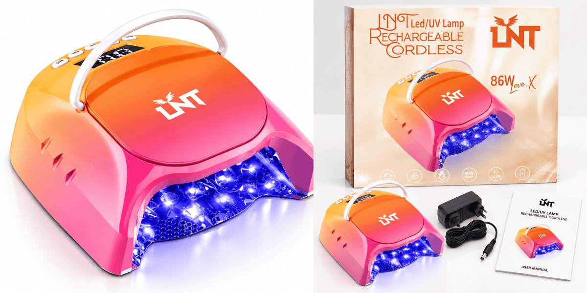 ATL- LNT Rechargeable Cordless 85W LED/UV Lamp (Pink/Orange)