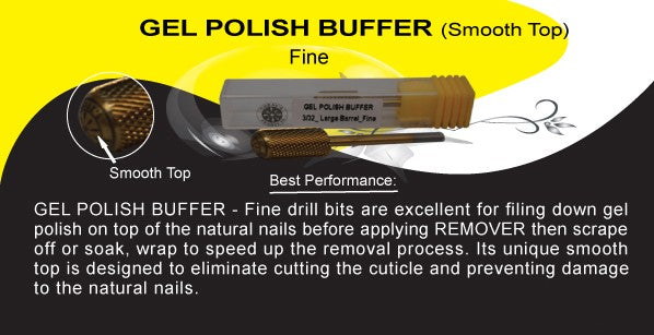 ATL- Fine Gel Polish Buffer (Smooth Top) Titanium Drill Bit | TODAY'S PRODUCT