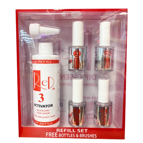 ATL- Step 3: Activator Coat Refill Set | Red Dip Powder