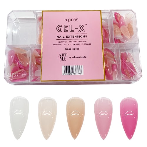 ATL- Base Color Natural Long Stiletto Box of Tips | APRES