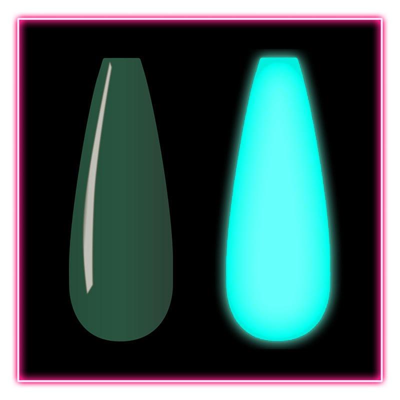 ATL- TEAL MY HEART | Kiara Sky Glow in the Dark Dip Powder