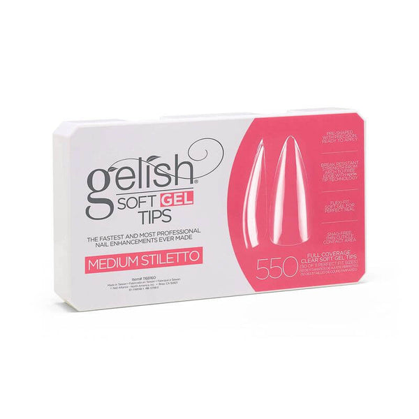 ATL- Gelish Soft Gel Tips - Medium Stiletto